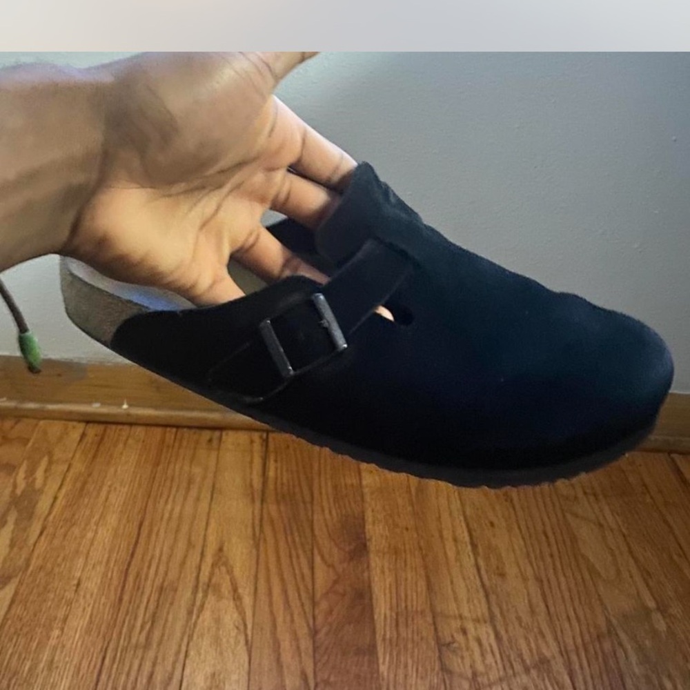 Black Birkenstock Boston Clogs.